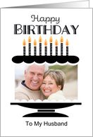 Husband Photo Birthday Cake card