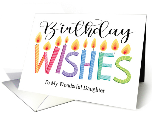 Daughter Birthday Wish Candles card (1898568)