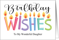 Daughter Birthday Wish Candles card