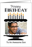 Son Custom Photo Birthday card