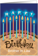 Brother in Law Happy Birthday Chocolate Cake Candles card