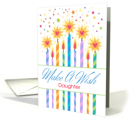 Daughter Birthday Candles Make A Wish card (1904076)