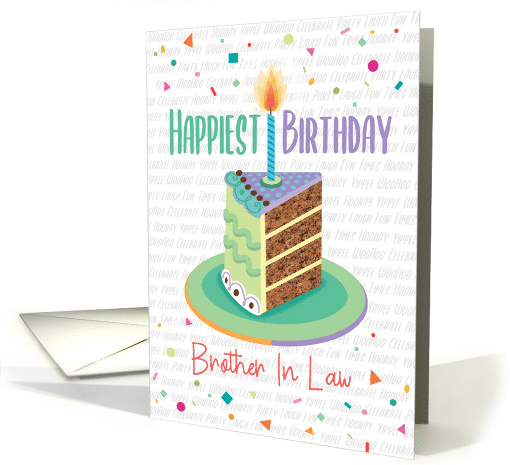 Brother in Law Birthday Chocolate Layered Cake With Candles card