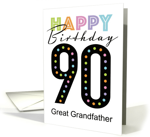 90th Happy Birthday Colorful Typography card (1946914)