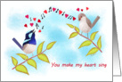 Adorable Birds - You make my heart sing card