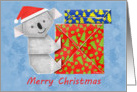 Koala Origami and its colourful Christmas Gift boxes card