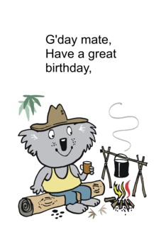 Happy koala bear...