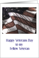 Happy Veterans Day from one veteran to another card