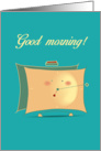 Good morning! Yellow alarm clock card