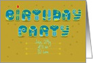 Birthday Party Invitation. Artistic vintage font. card