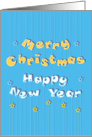 Festive card. Merry Christmas Happy New Year card