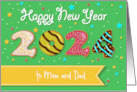 Sweet Donut Wishes for 2024 to Mom and Dad Custom front card