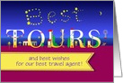 Best Tours. Birthday Card for Travel Agent. Custom Text Front card