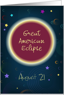 Great American Eclipse. Custom Text Front card