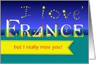 I love France. I really miss you. Coastal Night. Custom text front card