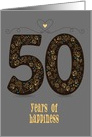 Fifty Years of Happiness. Wedding Anniversary. Custom text card