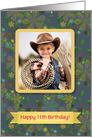 Floral Birthday Card for Great Grandson. Custom Photo and Text front card