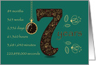 Congratulations on 7th Cancer Free Anniversary. Time counting card