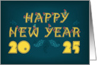 Retro Charm for Yappy New Year 2025 card