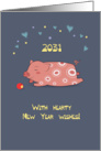 Cheerful Year of the Pig: Celebrating 2031 card