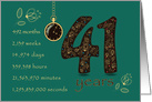 41st Wedding Anniversary. 41 years break down into months,days etc. card