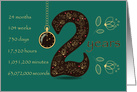 Congratulations on 2nd Cancer Free Anniversary. Time counting card