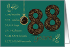 88th Company Anniversary. 88 years break down into months, days,etc. card