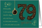 79th Birthday Card. 79 years break down into months, days, etc. card