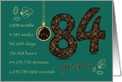 84th Birthday Card. 84 years break down into months, days, etc. card