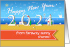 Sunny Shores New 2024 Romantic Plane Custom front card