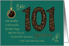 101st Friendship Anniversary. Time counting floral card