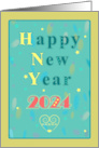Radiant New Year Wishes: 2024’s Arrival card