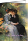 Blooming Love Two Girls On The Park Bench card