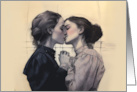 A Love That Transcends Time Two Women Kiss card