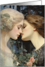 Two Women in Serene Anticipation of a Kiss card