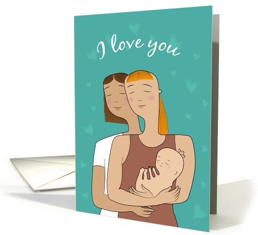 I love you. Happy gay family. card (1427460)