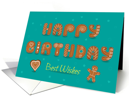 Happy Birhday. Cookies font card (1428904)