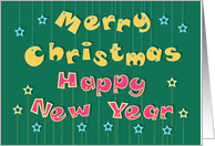 Festive card. Merry Christmas. Happy New Year card