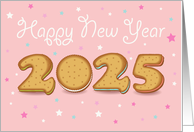Cookies New Year Greetings 2025 card