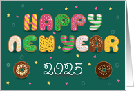 Colorful Donut Delights for 2025 card