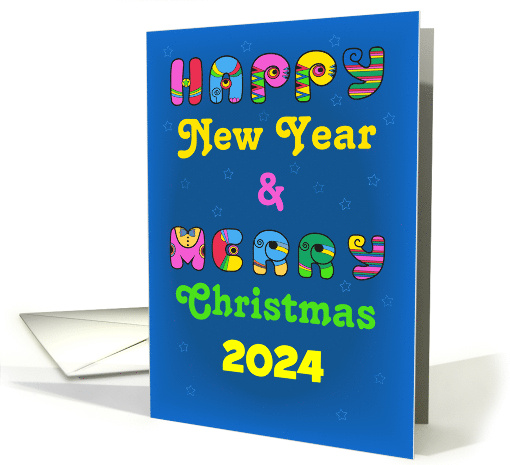 2024 Joyful Holidays Greetings Happy New Year & Merry Christmas card