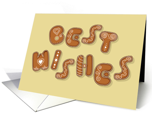 Best Wishes. Artistic font - Sweet Ginger Cookies card (1459690)