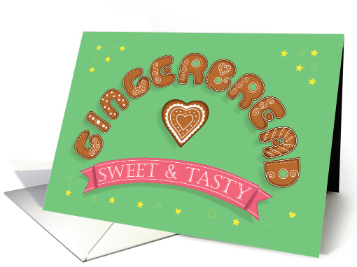 Gingerbread. Sweet and tasty. Artistic Cookies Font card (1462142)