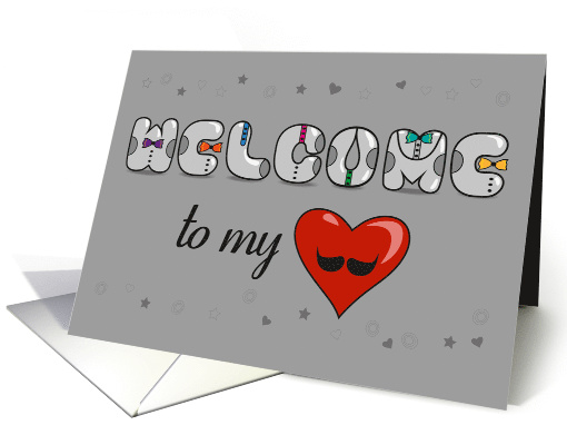 Romantic Vintage Card. Welcome to my Heart card (1464798)
