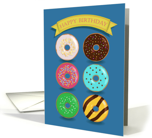 Happy Birthday. Colorful Sweet Donuts card (1466950)