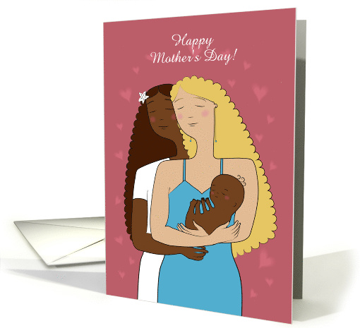 Happy Mother's Day. Card for Lesbians couple. Custom front text card