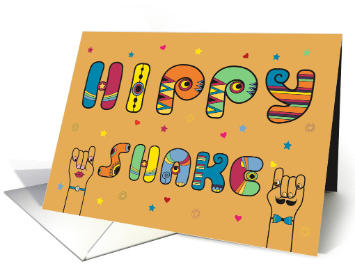 Hippy Shake. Sixties Disco Font. Vintage Any Occasion card (1481060)