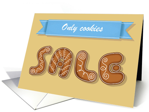 Only cookies. Sale. Sweet font. Invitation card. Custom... (1482102)