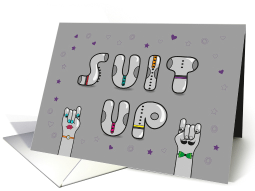 Suit up! Invitation to the Costume Party card (1482608)