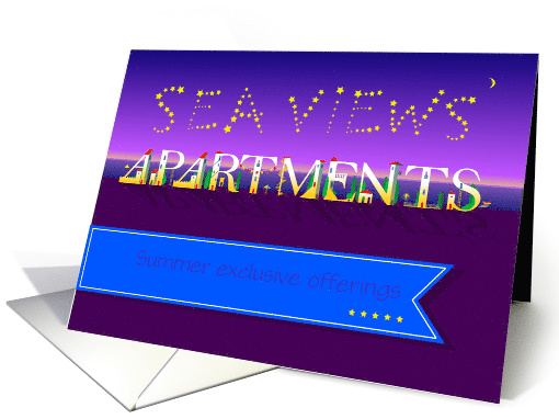 Sea Views Apartments. Business card. Summer offerings.... (1482906)